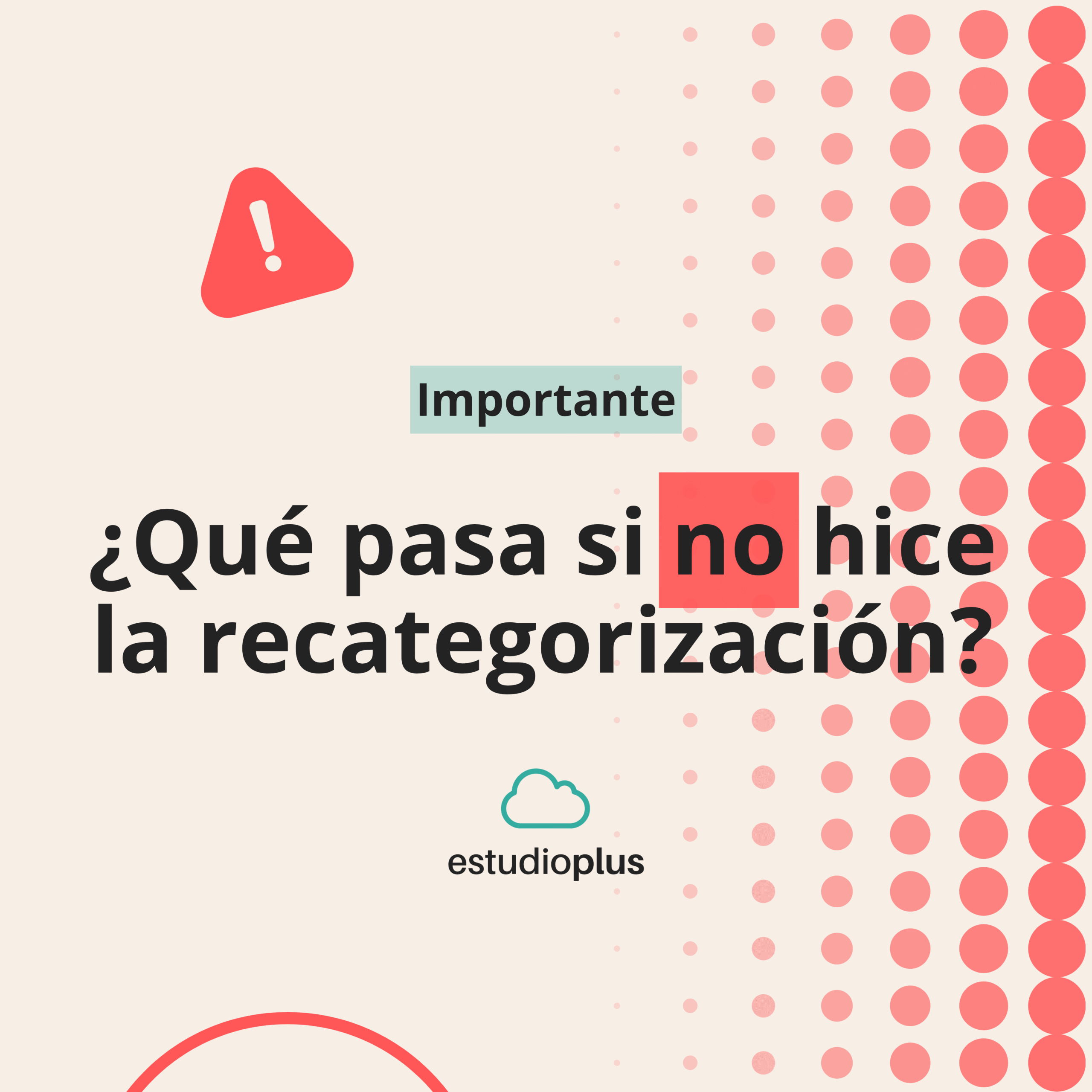 ¿Qué pasa si no hice la recategorización?